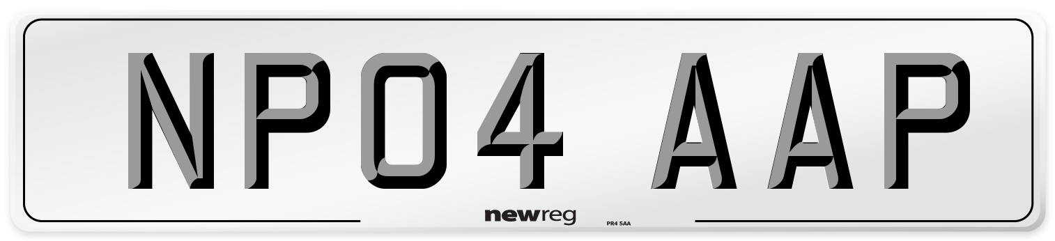 NP04 AAP Number Plate from New Reg